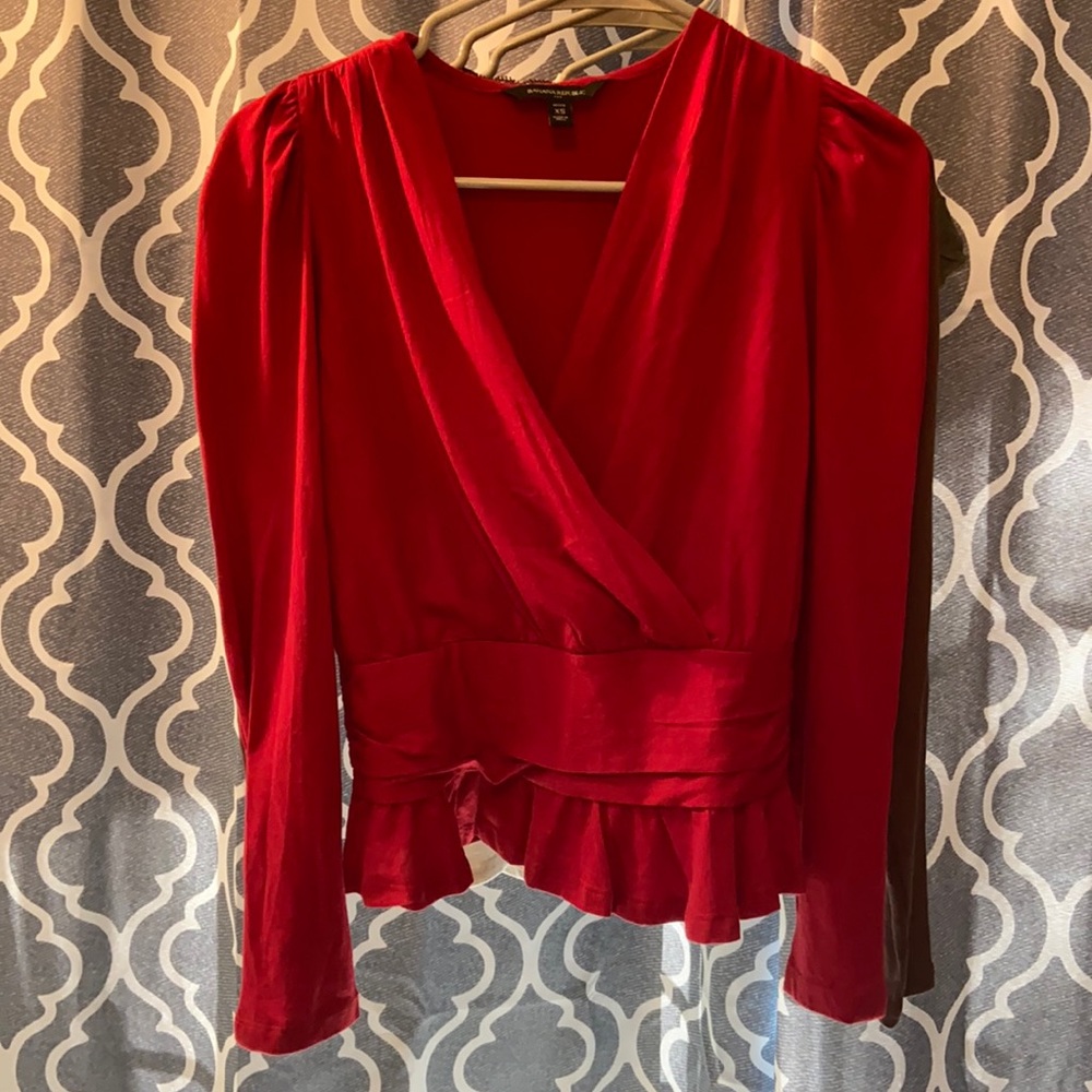 Classy Red V-Neck